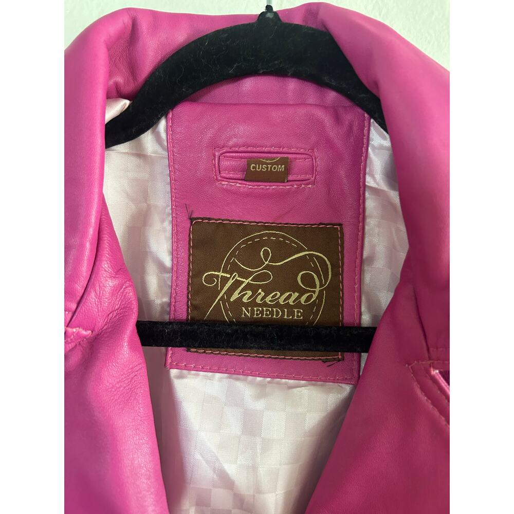 Needle & Thread Pink Motto Leather Jacket — image 7 of 7